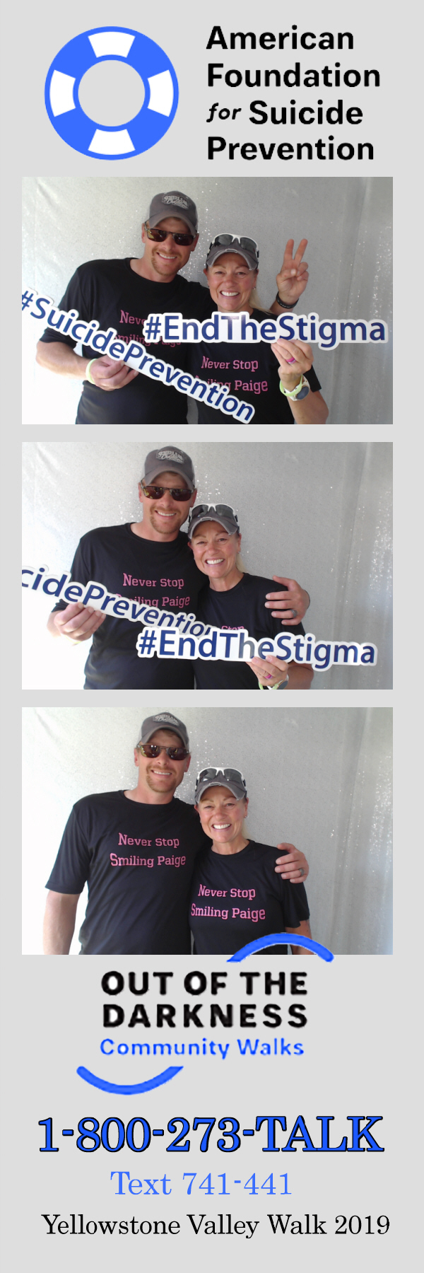 Out of the Darkness Walk 2019 | View more photos from the event at gallery.photoboothbillings.com/u/PhotoBoothBillings/Out-of-the-Darkness-Walk-2019